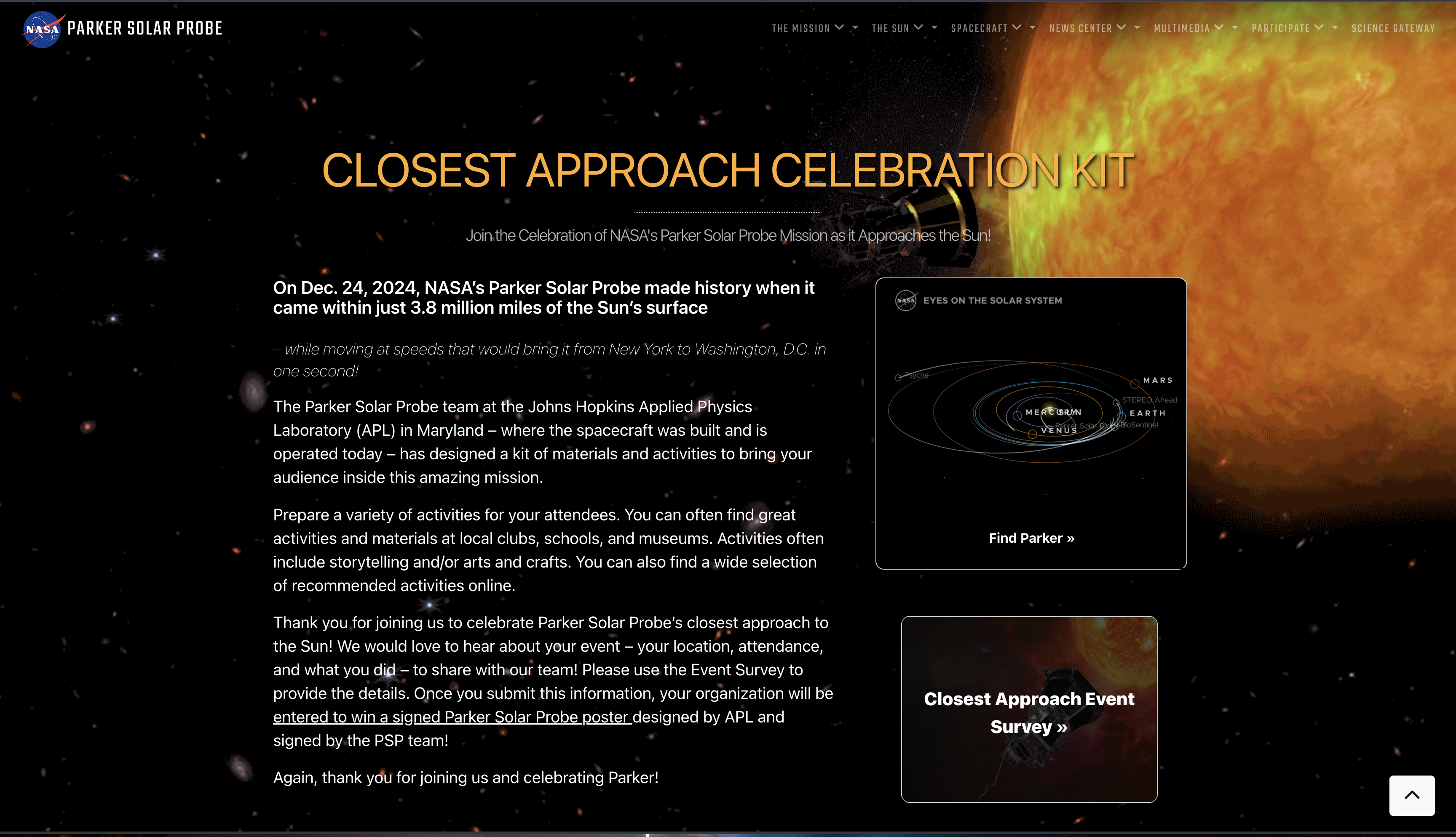 Parker Solar Probe site 1